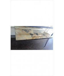 TABLE DESSUS VERRE MAPPEMONDE 160X90
