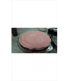 ASSIETTES ROSES X2 