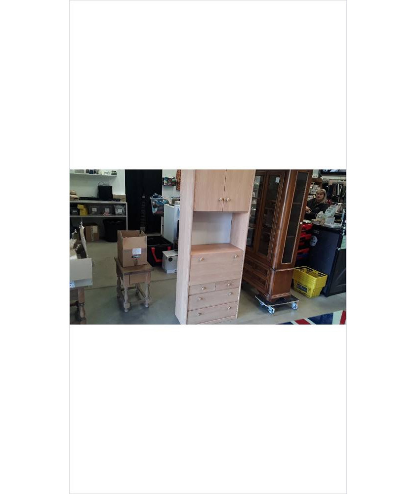 MEUBLE RANGEMENT 2 PORTES 4 TIROIRS EN L\'ÉTAT 