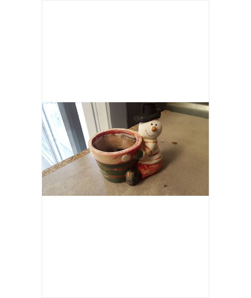 CACHE POT BONHOMME NEIGE PM