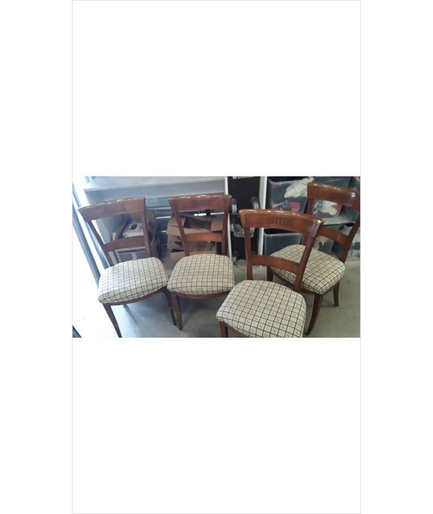 CHAISE BOIS TISSU 