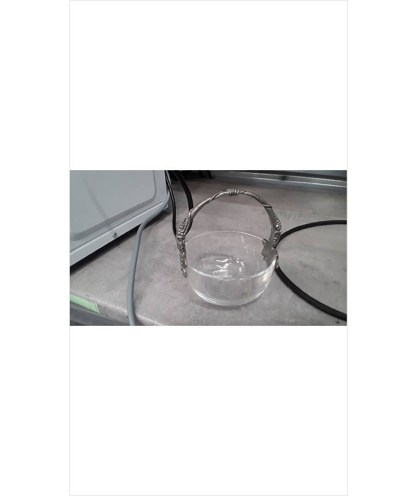 BONBONNIERE SEAU VERRE ETAIN 
