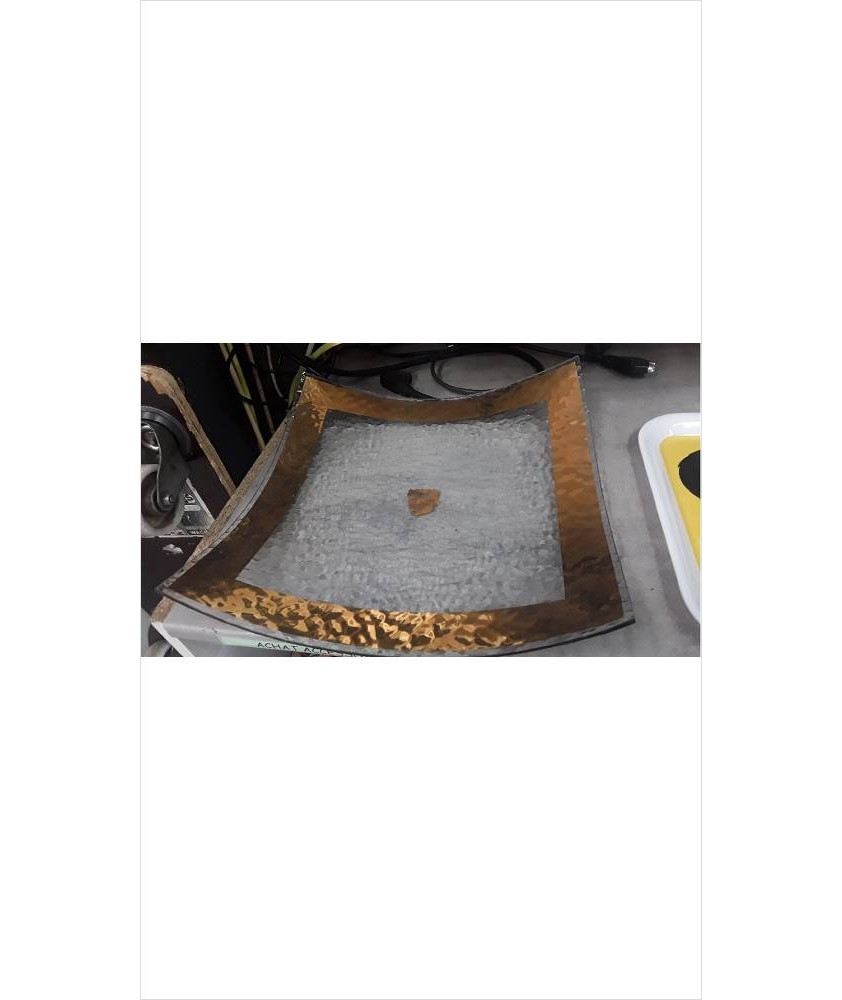 PLATEAU CARRE VERRE  GM DORE