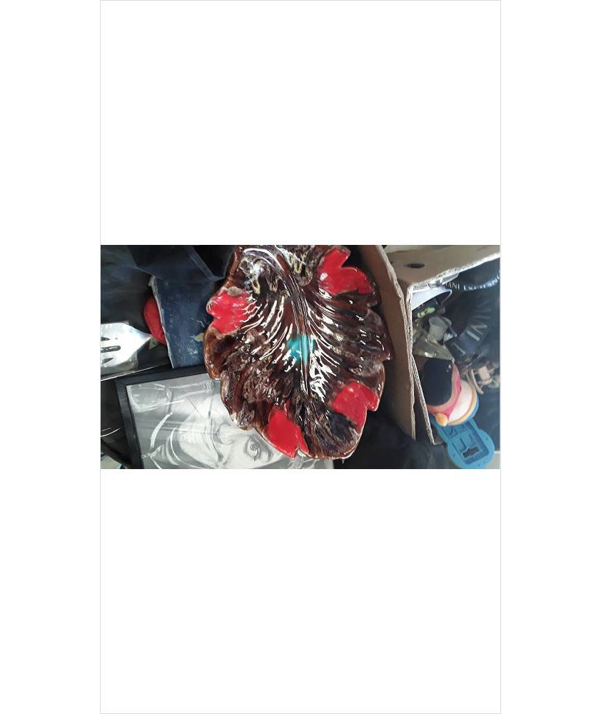 DECO PLAT FEUILLES VALLAURIS ( EN L\'ETAT )
