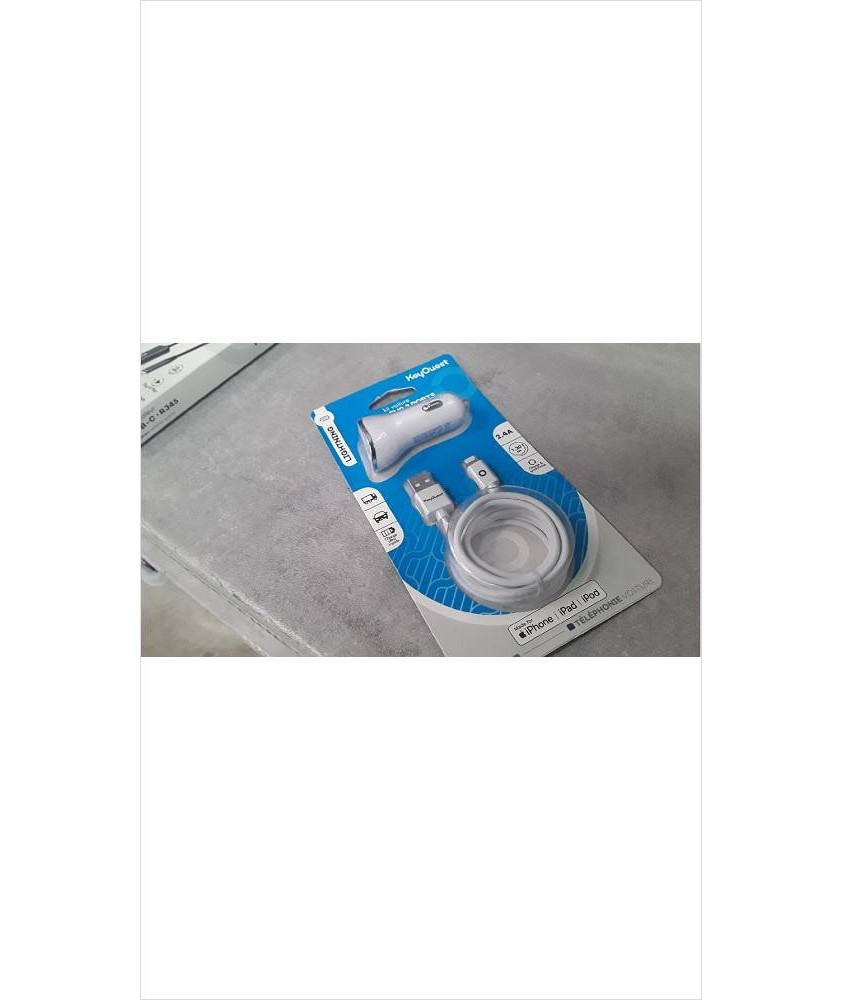 CABLE USB LIGHTNING / CHARGEUR  12V 