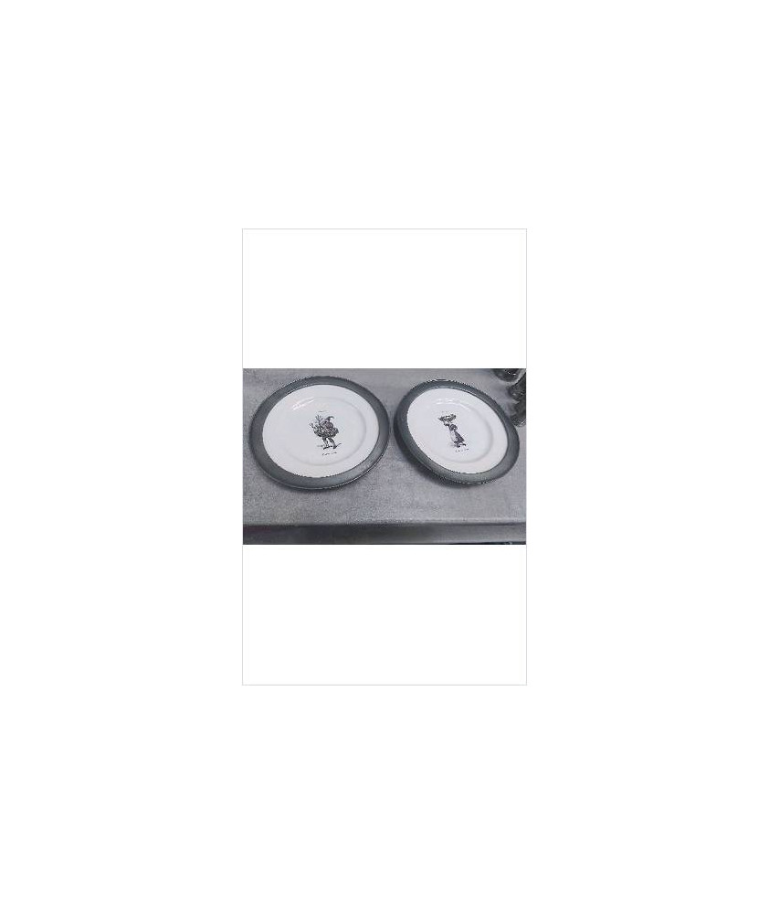 ASSIETTES ST CLEMENT + ETAIN  X2 