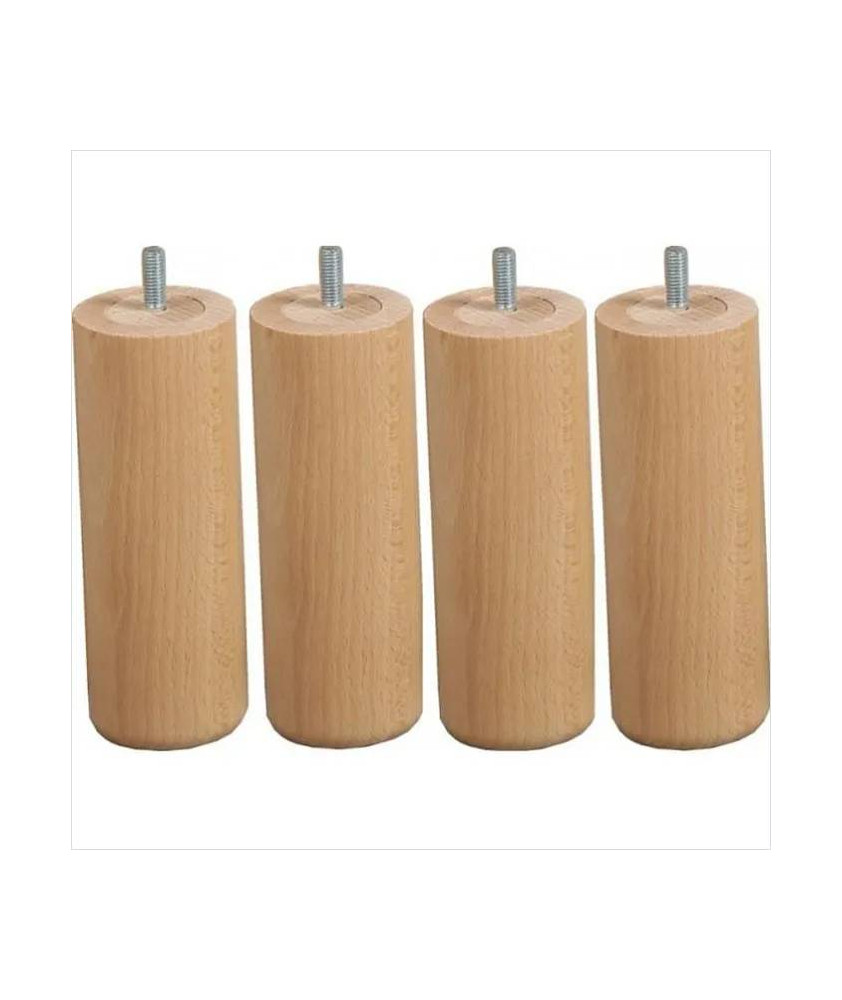 JEUX DE 4 PIEDS BOIS 15CM POUR SOMMIER TAPISSIER