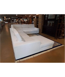 CANAPÉ D\'ANGLE TISSU BLANC (DÉSTOCKAGE MAGASIN)