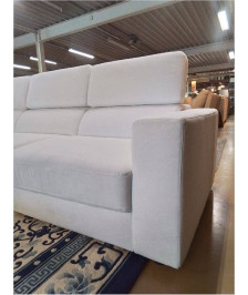 CANAPÉ D\'ANGLE TISSU BLANC (DÉSTOCKAGE MAGASIN)