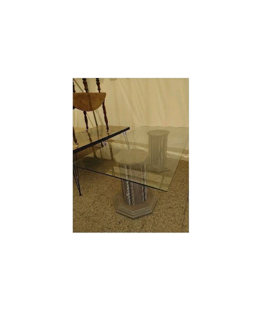 TABLE 2 COLONNES DESSUS VERRE (200×100) EN L’ETAT