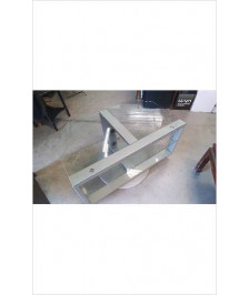 MEUBLE TV PIVOTANT ETAGERE VERRE 