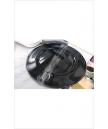 PLATS RONDS PLASTIQUE NOIRS X2 