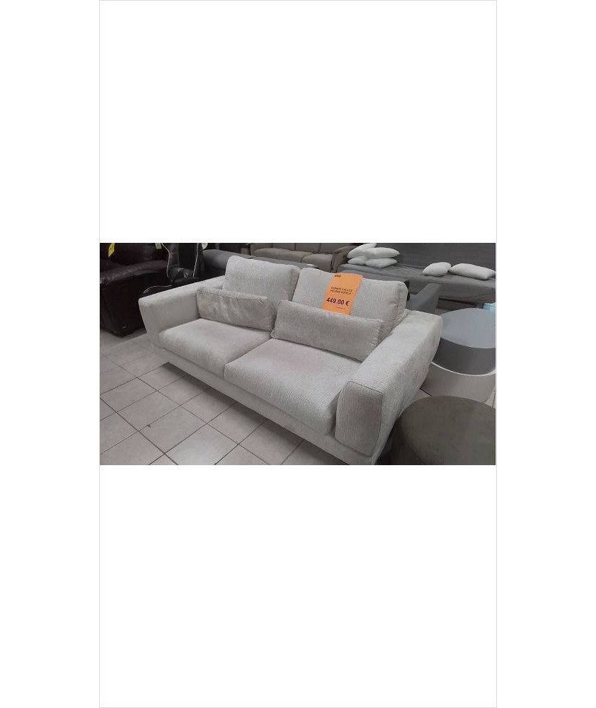 CANAPE 3 PLACE VELOUR COTELE
