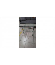 TABLE BASSE VERRE 1 ETAGERE