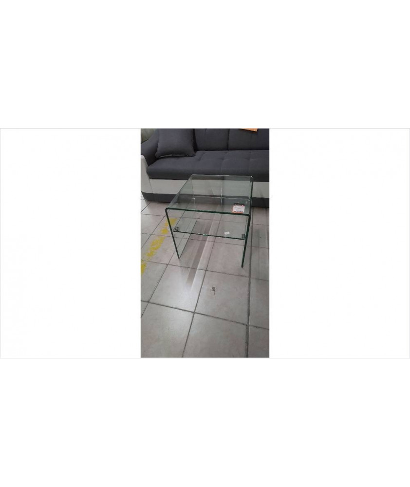 TABLE BASSE VERRE 1 ETAGERE