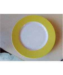 LOT DE 4 PETITES ASSIETTES JAUNES