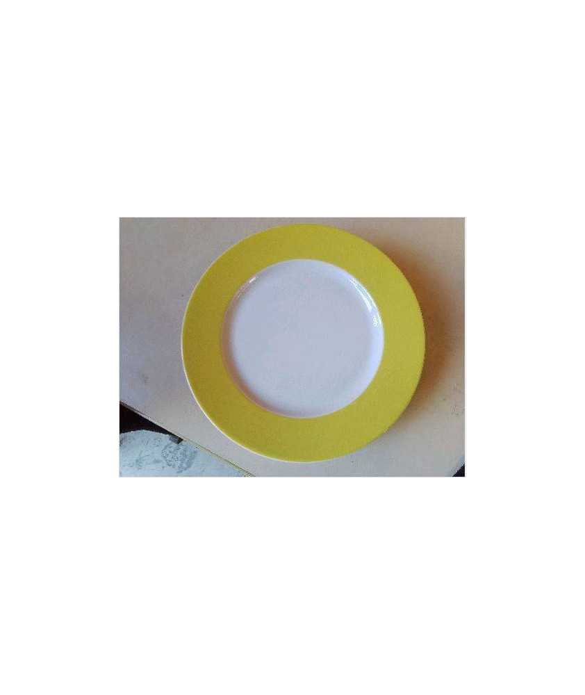 LOT DE 4 PETITES ASSIETTES JAUNES