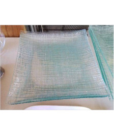 LOT DE 6 MOYENNES ASSIETTES EN VERRE 