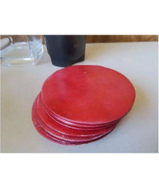 LOT DE 10 DESSOUS DE VERRE ROUGE