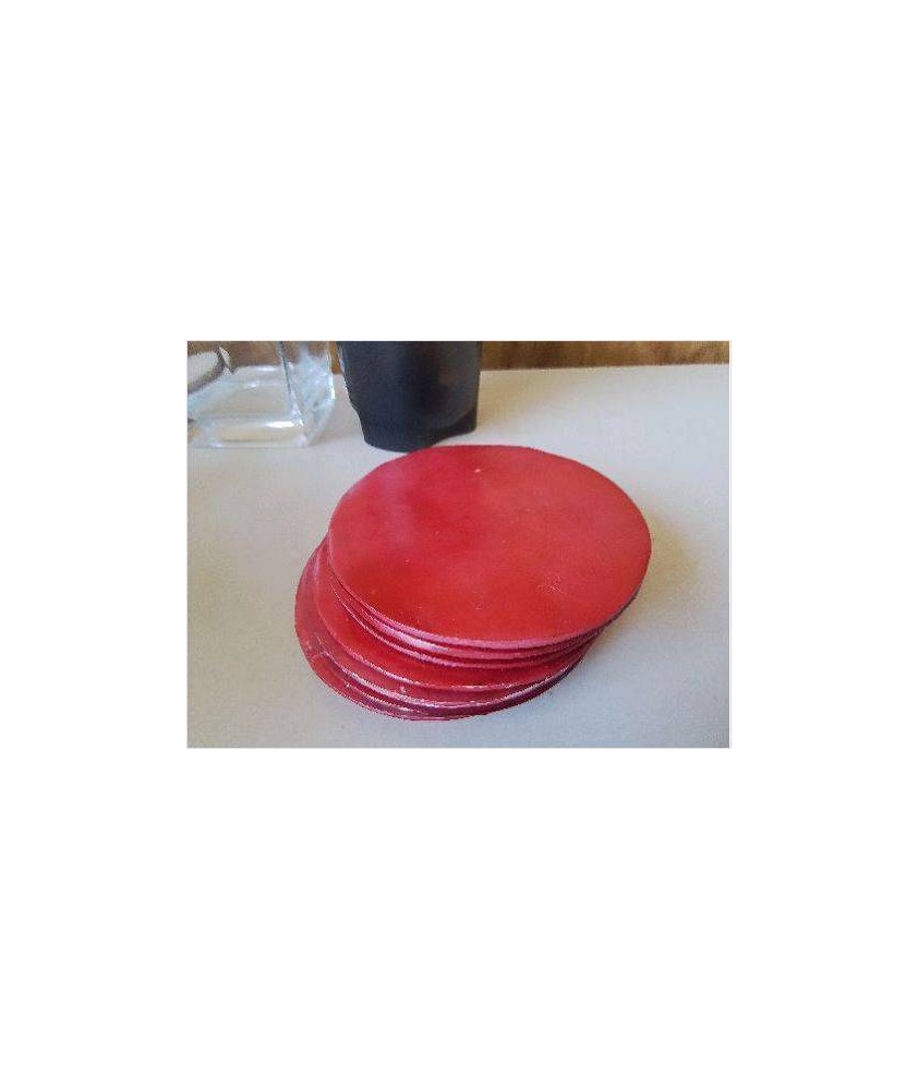 LOT DE 10 DESSOUS DE VERRE ROUGE