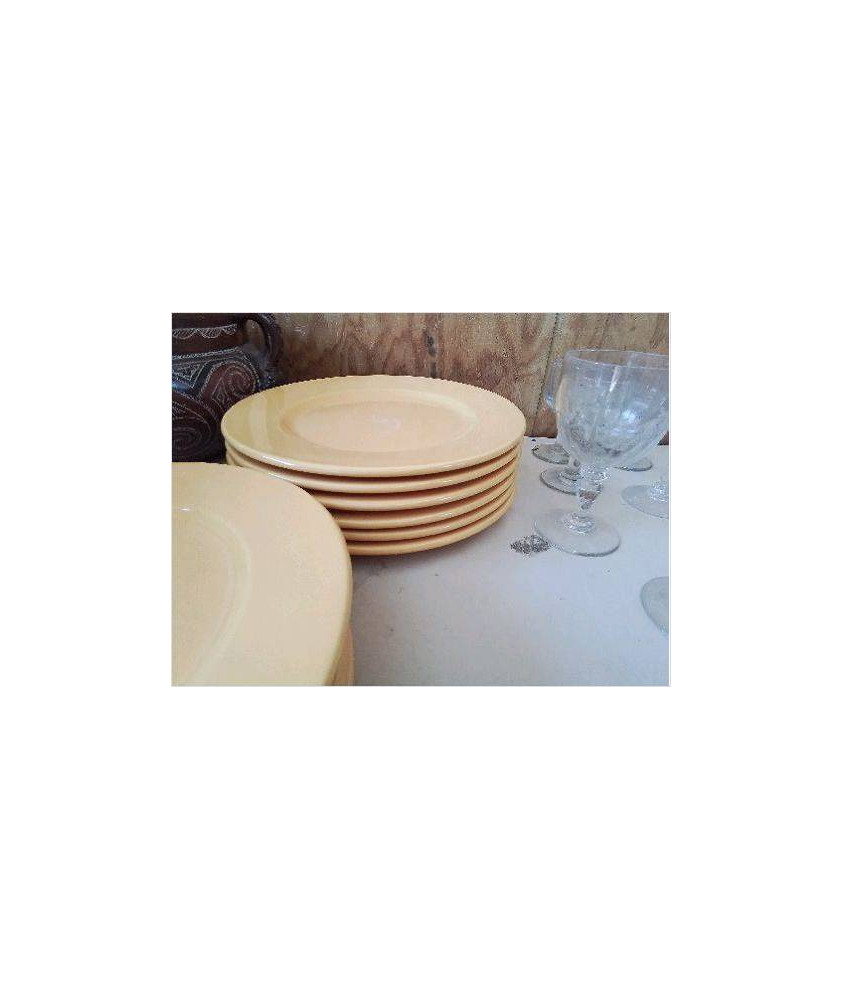 LOT 6 ASSIETTES JAUNES