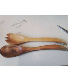 COUVERTS A SALADE EN BOIS 