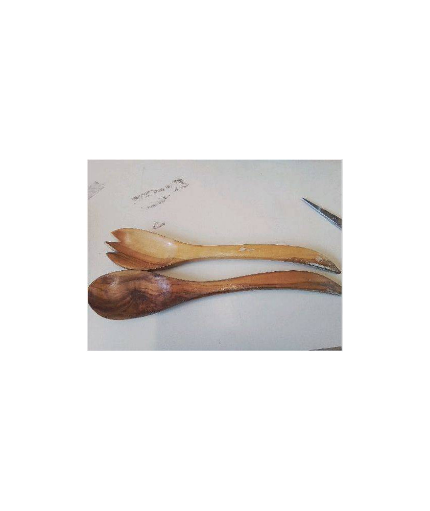 COUVERTS A SALADE EN BOIS 