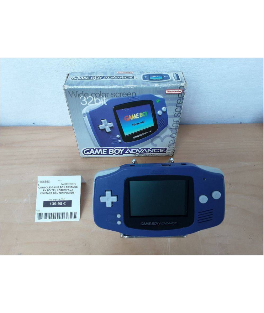 CONSOLE GAME BOY ADVANCE EN BOITE ( LÉGER FAUX CONTACT BOUTON POWER ) CONSOLE GAME BOY ADVANCE EN BOITE ( LÉGER FAUX CONTACT BOUTON POWER )