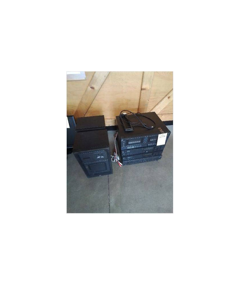 ENSEMBLE AMPLIFICATEUR SYNTHÉTISEUR DOUBLE CASSETTES AVEC 2 ENCEINTES DUAL ENSEMBLE AMPLIFICATEUR SYNTHÉTISEUR DOUBLE CASSETTES AVEC 2 ENCEINTES DUAL