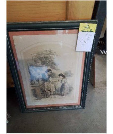 GRAVURE FEMME ET SA FILLE F.GRENIER