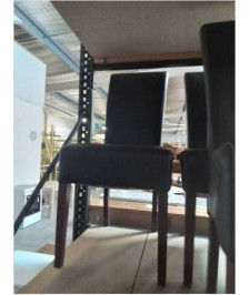 CHAISE PIÈTEMENT BOIS ASSISE PU CHOCOLAT 