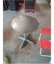 TABLE RONDE BISTROT ALU 60CM