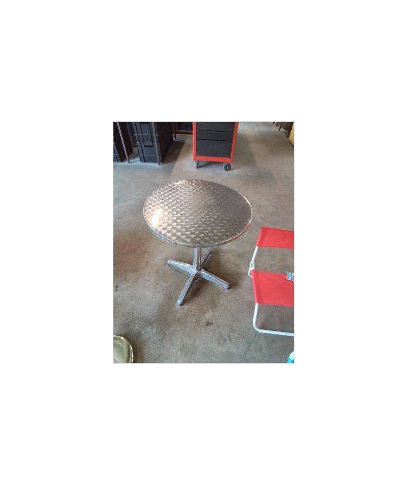 TABLE RONDE BISTROT ALU 60CM