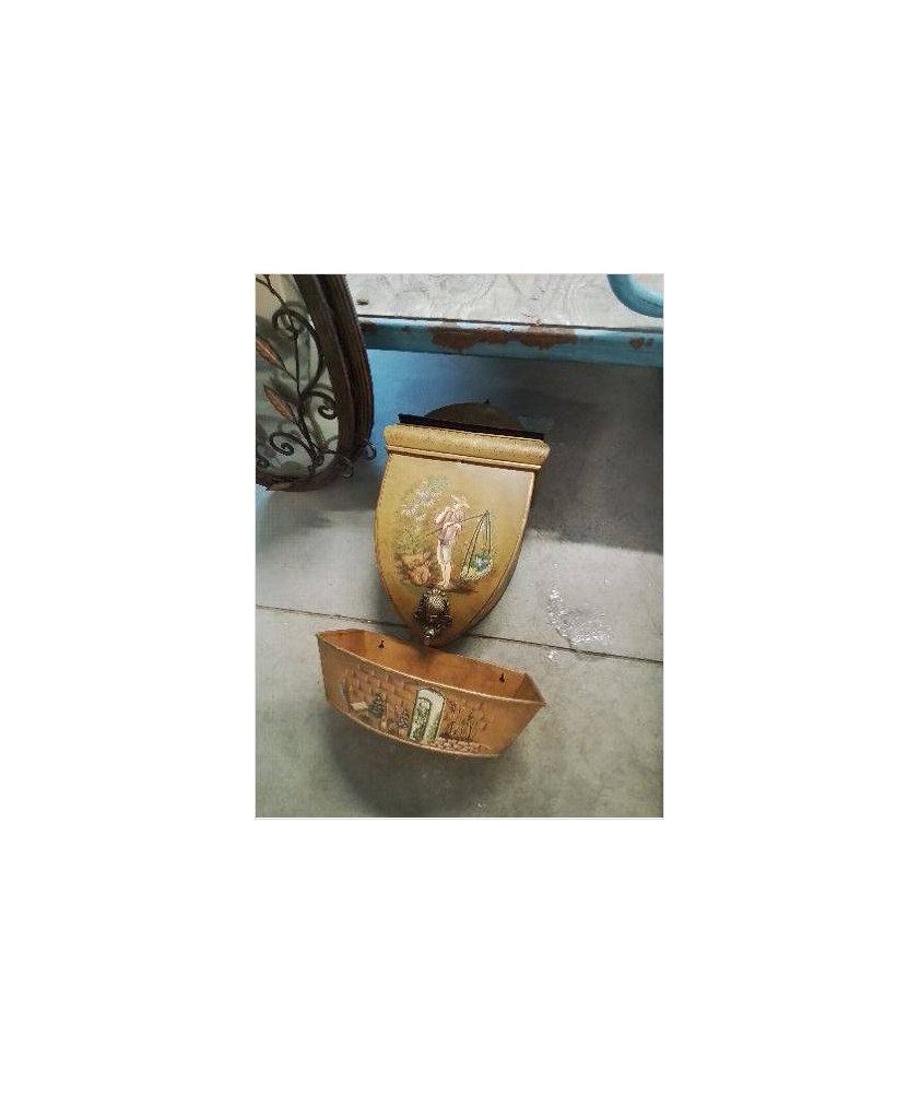FONTAINE TOLE PEINTE DECOR ASIATIQUE