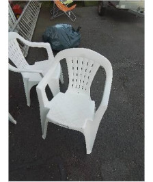 FAUTEUIL DE JARDIN RESINE BLANC AJOURÉ 