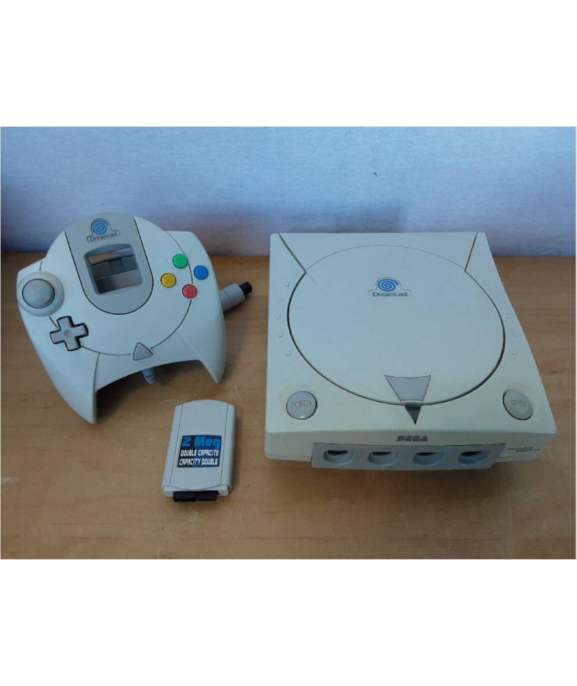 CONSOLE SEGA DREAMCAST + MANETTE + CARTE MÉMOIRE CONSOLE SEGA DREAMCAST + MANETTE + CARTE MÉMOIRE