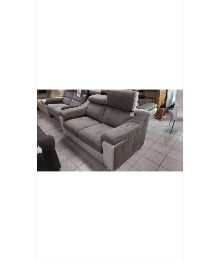 CANAPE TISSU BICOLORE TAUPE