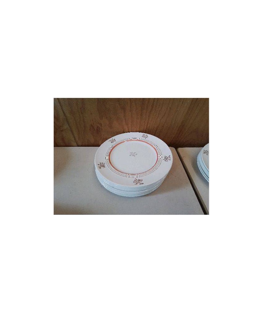 LOT DE 5 ASSIETTES PLATES EN PORCELAINE ARDY 