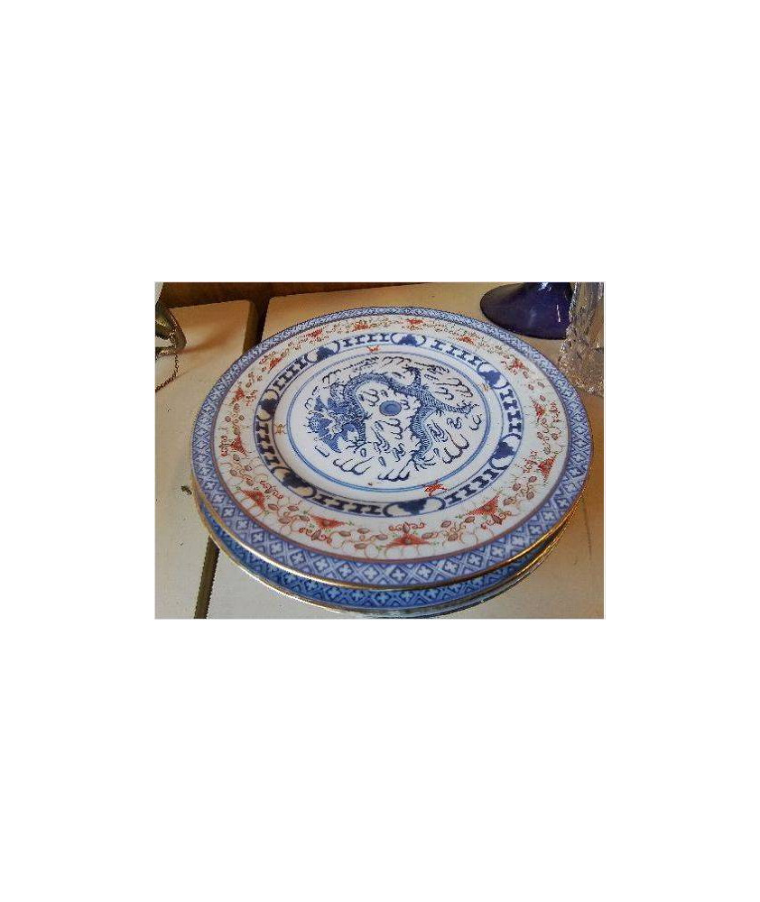 LOT DE 5 ASSIETTES ASIATIQUES