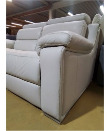 SALON 2 PLACES FIXE CUIR ITALIEN 