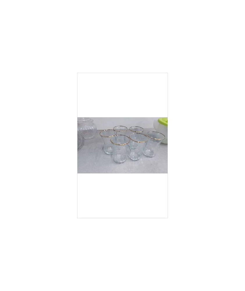 VERRES LISERE DORE X6 