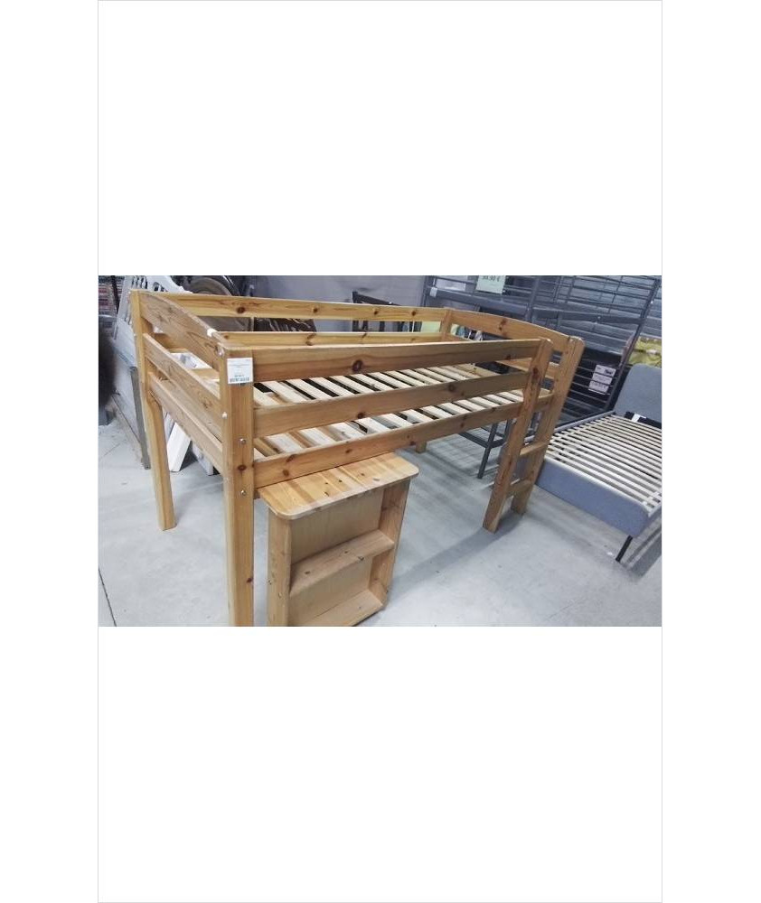 LIT MI HAUTEUR PIN 90X190 + BUREAU 