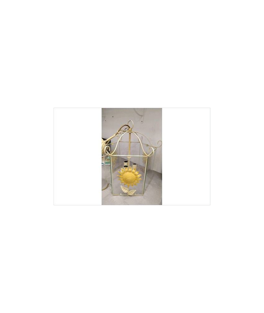 LUSTRE VERRE ET TOURNESOLS 