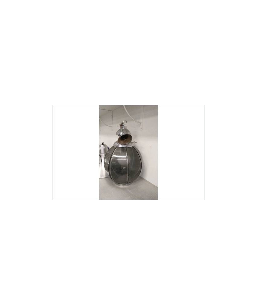 LUSTRE VERRE FUME ANNEES 70 