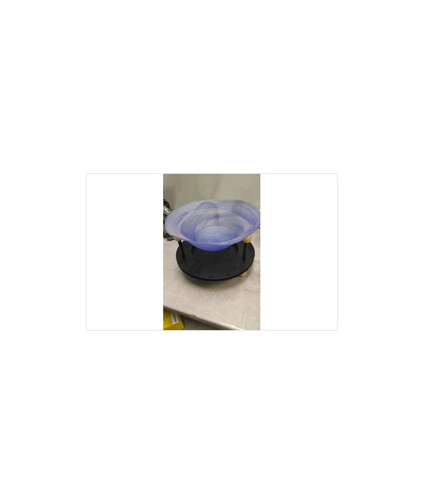 DECO VERRE BLEUE SUR SUPPORT