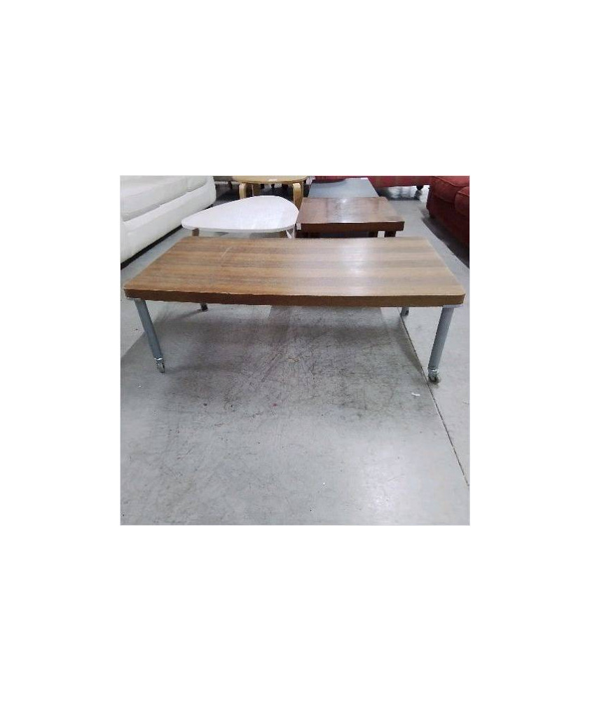 TABLE BASSE A ROULETTES STYLE INDUSTRIEL