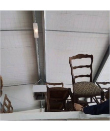 CHAISES ASSISE TISSU LOT DE 4
