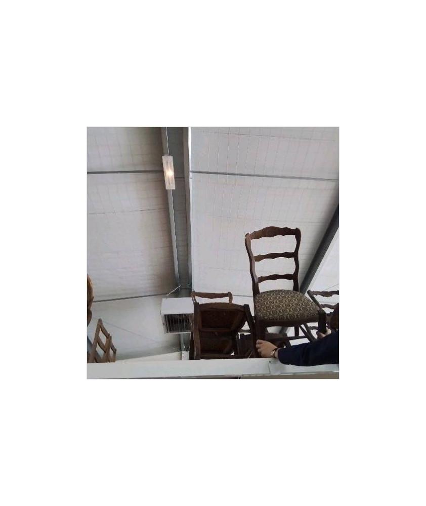 CHAISES ASSISE TISSU LOT DE 4