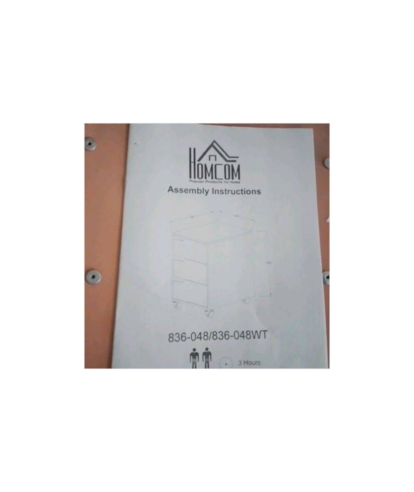 CAISSON DE BUREAU BLANC 3 TIROIRS A ROULETTES