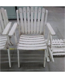 FAUTEUILS DE JARDIN PLIANTS VINTAGE LOT DE 4 